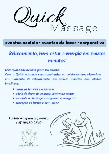Quick Massage para empresas, festas e eventos