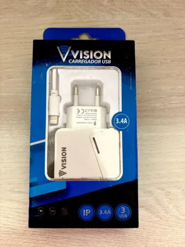 Carregador 3 entradas USB 
