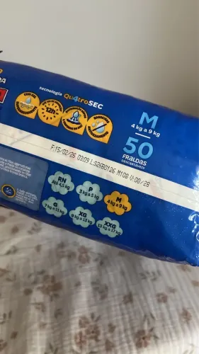 Fralda M turma da mônica com 50 