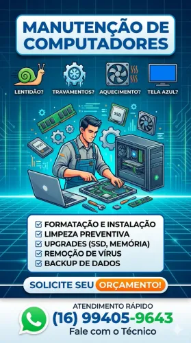Manutenção de Computadores e Notebook