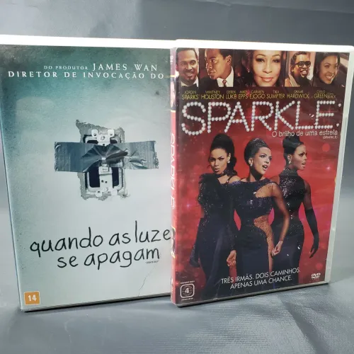 Lote de DVDs, Quando as luzes se apagam e Sparkle o brilho de uma estrela