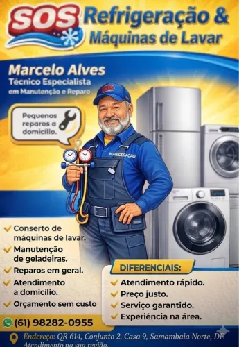 Manutenção de lava e seca e geladeiras