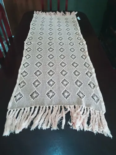 Crochê passadeira de mesa 1,50x0,51