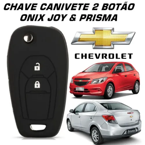 Capa de Chave Silicone Chevrolet (2, 3, 4 Botão) Onix Joy Plus Captiva Tracker Spin Prisma