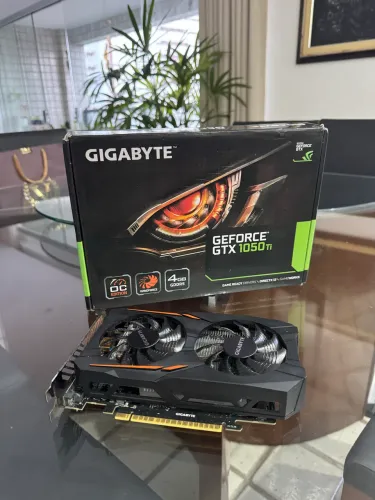 Placa de Vídeo Gigabyte GTX 1050 Ti OC 4GB Dual Fan - Funcionando 100% - Na Caixa