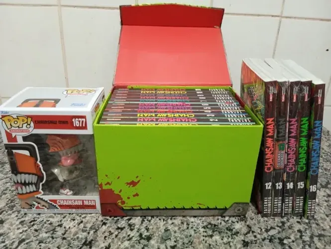 COLEÇÃO CHAINSAW MAN 1-16 + FUNKO POP ? R$ 600 ?