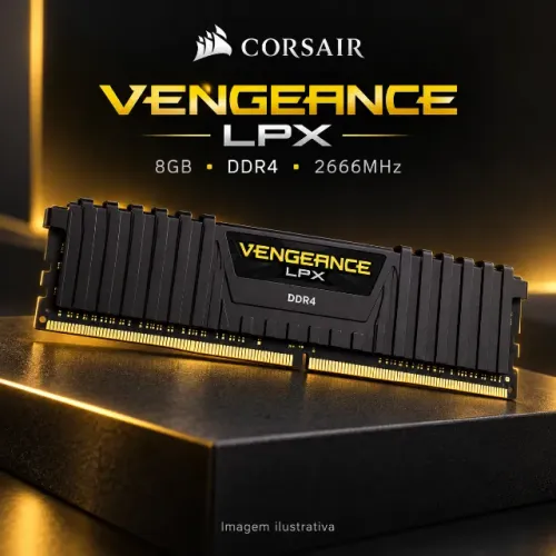 Memória Corsair Vengeance LPX 8GB DDR4 2666MHz