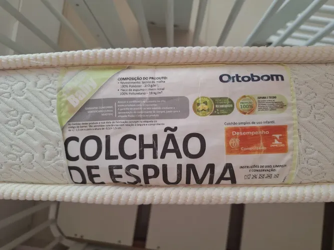 Berço americano quater com colchão ortobom