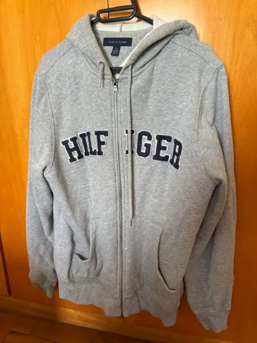 moletom tommy hilfiger original cinza tam p