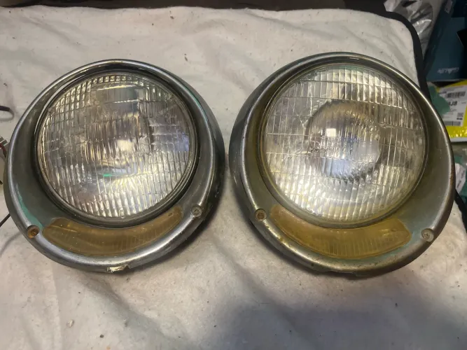 Par de faróis 12v Sealed bens de fusca com aro