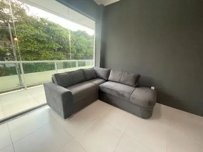 Lindo Sofa em L revestido de veludo - Novo