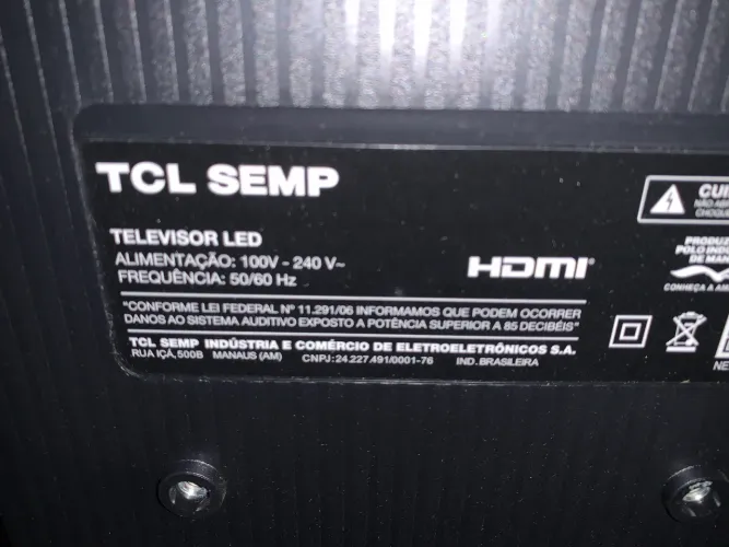TV TCL SEMP 43 pol modelo 435SK  