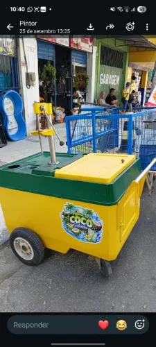 Carrinho de coco pra sair logo