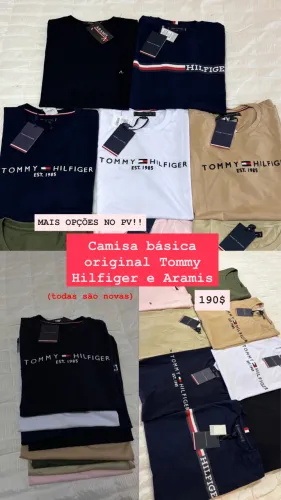 Camisas Tommy Hilfiger E Aramis básicas originais 