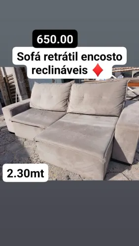 Sofá retrátil encosto reclináveis