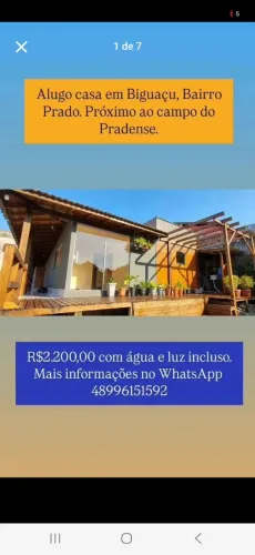 Casa para Aluguel - 3 Quartos | Vista Panorâmica | Água e Luz Inclusos
