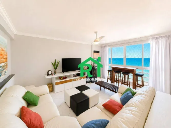 Apartamento frente mar com 3 quartos, 2 vagas à venda em Pitangueiras, Guarujá