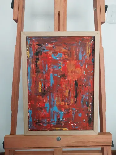 Quadro pintado à mão Laura Gerhardt. Arte abstrata. Novo!