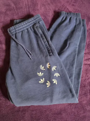 Calça moletom azul adidas P veste 38/40