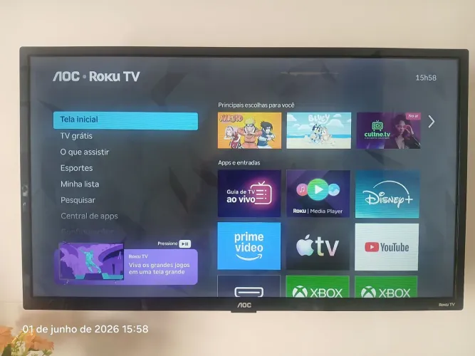 Tv Smart AOC Roku 32"