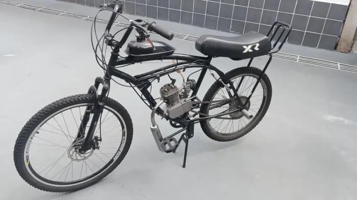 Bicicleta/Bike Motorizada 80cc / Banco XR / Garupa Rabeta / Aro 26,24