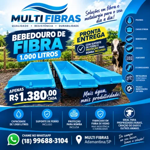 bebedouro de fibra de vidro