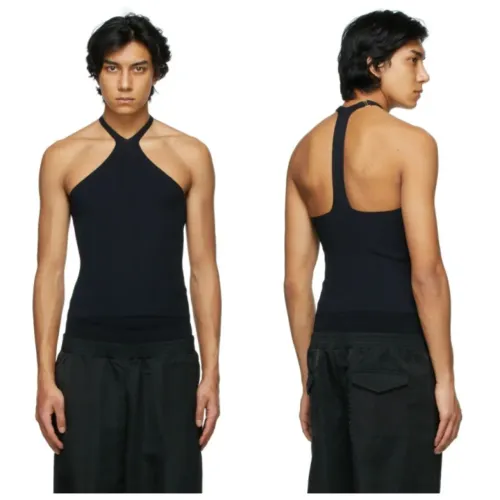 Blusa Dion Lee - bege - estilo canelada de viscose e nylon/leve - frente única