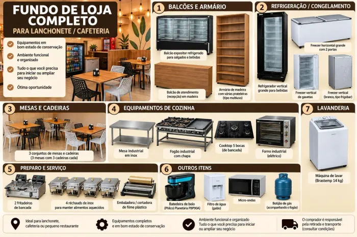 Móveis lanchonete