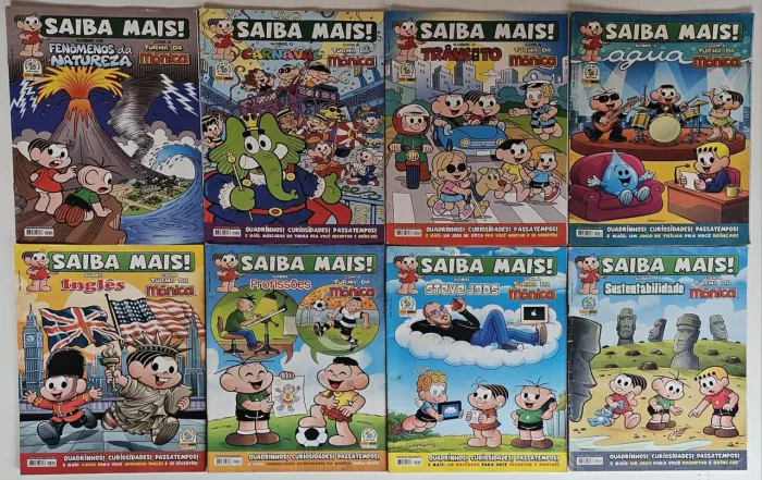 Revistas Hqs Saiba Mais Com a Turma Da Mônica Lote com 08 livros