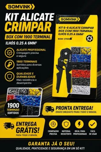 Alicate prensa terminais
