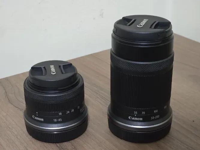 Lente Canon Rf-s 55-210mm F/5-7.1 Is Stm + Lente Canon Rf-s 18-45mm F4.5-6.3 Is Stm (Brind
