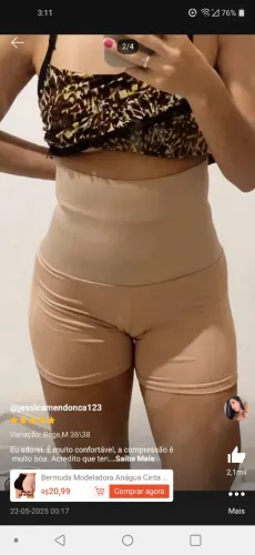 Cinta Modeladora shortinho. Só pague quando o produto chegar em sua residência
