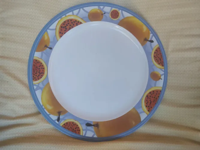 Prato de bolo decorado de melanina 35 cm