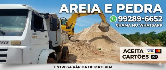 Areia e Pedra para Sua Obra!