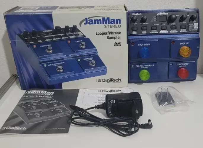Pedal Digitech Jamman Stereo Looper + Fonte Original Na caixa (Usado)