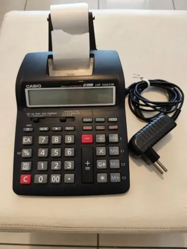 Calculadora Casio HR-100TM com bobina