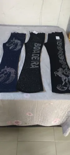 Calças jeans country feminina 