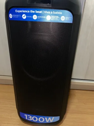 Caixa de Som Bluetooth PHILIPS Party Speaker, com Luzes LED TAX4209 1300W