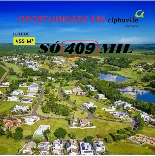 OPORTUNIDADE, Terreno em Alphaville Maringá de 455m2