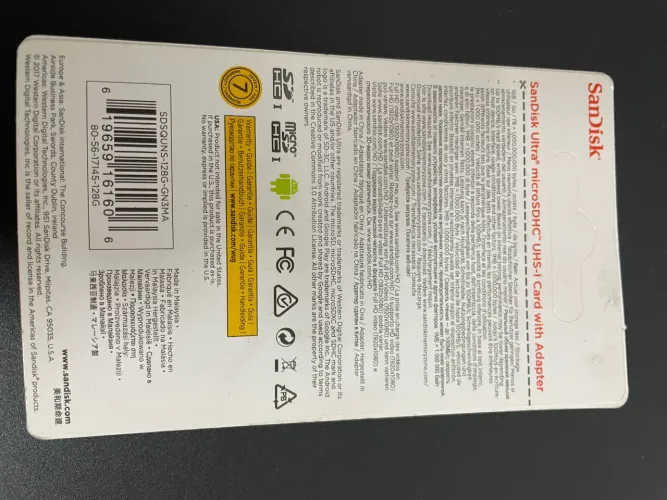 MicroSDHC C/ adapter 128GB x 100MB/s kit com 4