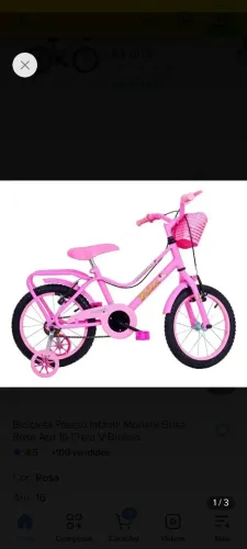 Bicicleta Monark pink infantil