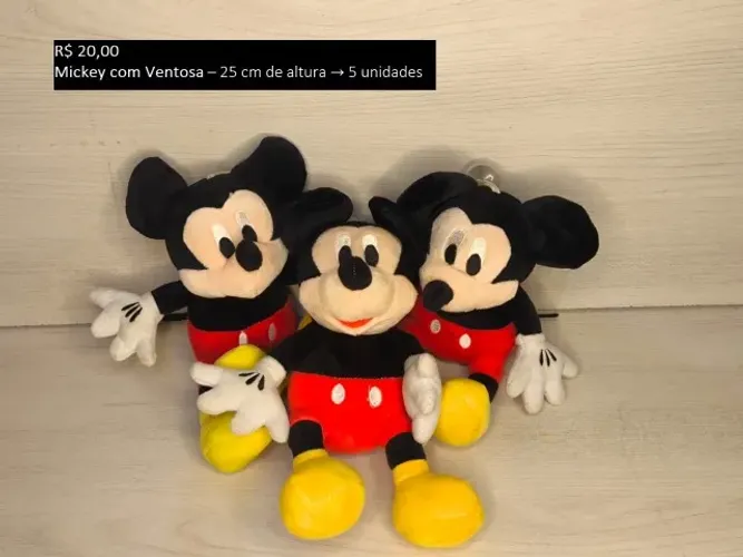 6 Pelúcias do Mickey