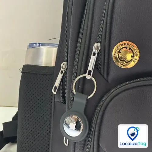 Chaveiro de Silicone para AirTag - Preto - Coloco e Configuro em Gurupi