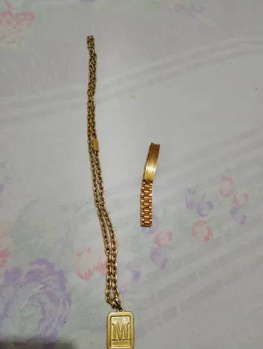 Cordão de prata banhado a ouro