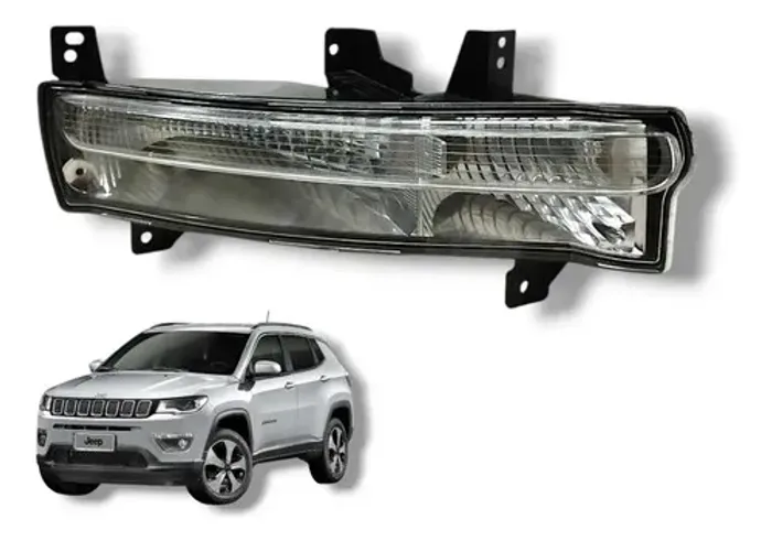 Farol Luz Diurna Drl Jeep Compass 2017 A 2020 Esquerdo Branco