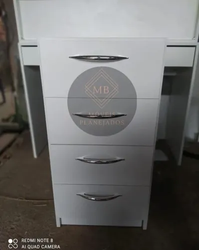 Gaveteiro novo 100% MDF branco 