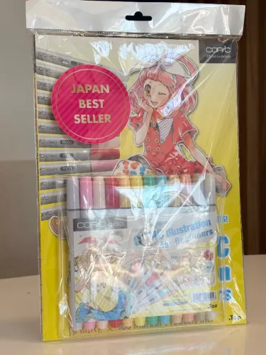 Kit 12 Marcadores Copic Ciao Ponta Dupla com Livro