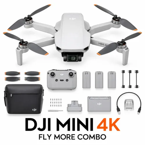 DRONE DJI MINI 4K FLY MORE COMBO COMPLETO + 3 BATERIAS + TODOS ACESSÓRIOS