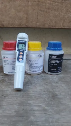 Kit cervejeiro (Phmetro AKSO 90 + Solução pH 4 , 7 e KCL