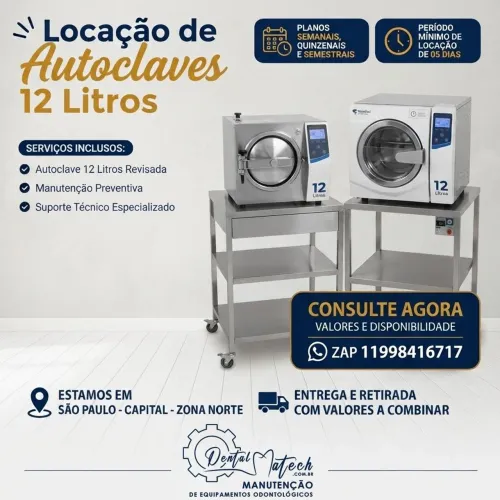 Locação de Autoclave - não pare seus atendimentos